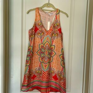 NWT. LAVENDER BROWN Silk Racer Back Dress. Size XS